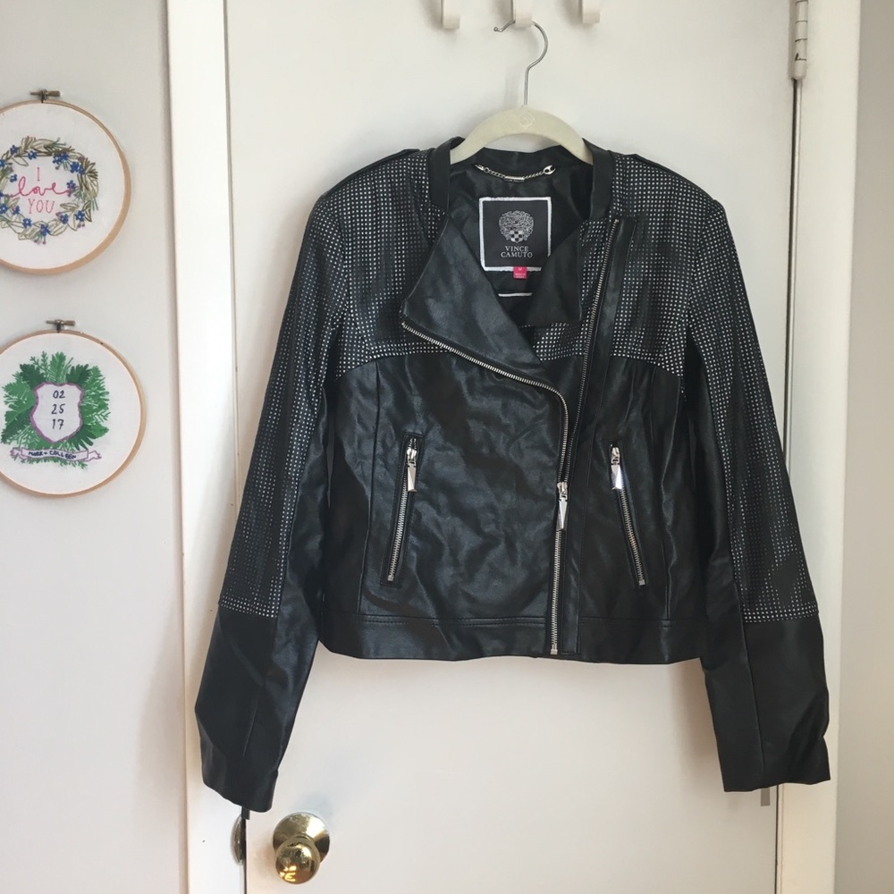 Vince Canuto faux leather jacket